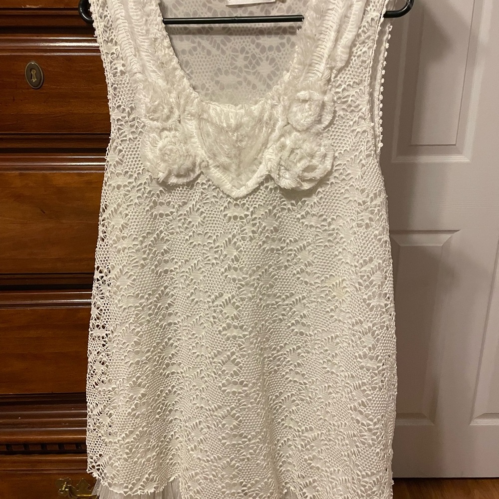 Pretty Angel, XL, off white sheer with lace top